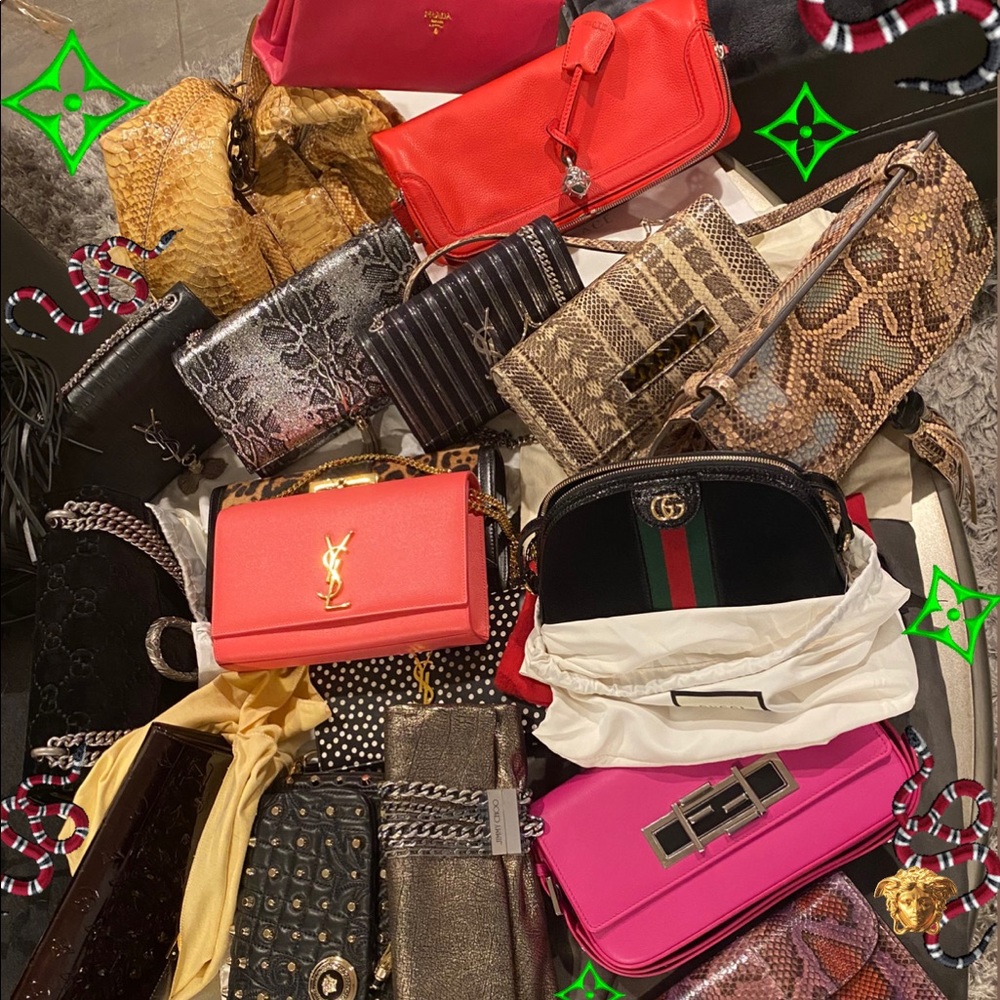 Rare Fendi Buckle Python Hobo Bag